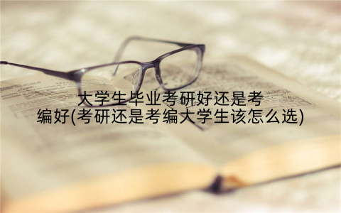 大学生毕业考研好还是考编好(考研还是考编大学生该怎么选)