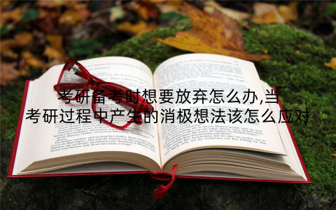 考研备考时想要放弃怎么办,当考研过程中产生的消极想法该怎么应对