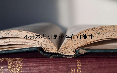 不升本考研是否存在可能性