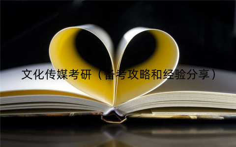 文化传媒考研(备考攻略和经验分享)