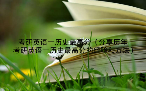 考研英语一历史最高分(分享历年考研英语一历史最高分的经验和方法)