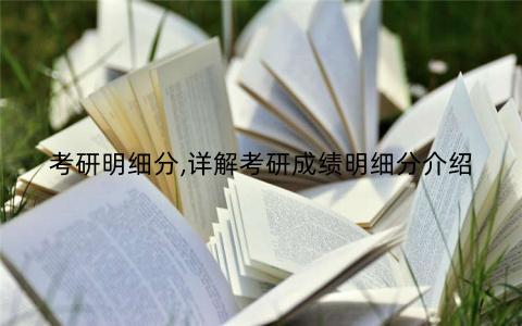 考研明细分,详解考研成绩明细分介绍