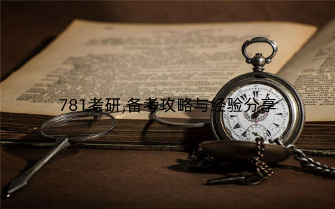 781考研,备考攻略与经验分享