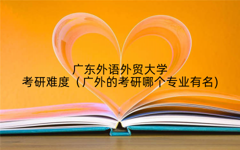 广东外语外贸大学考研难度（广外的考研哪个专业有名)