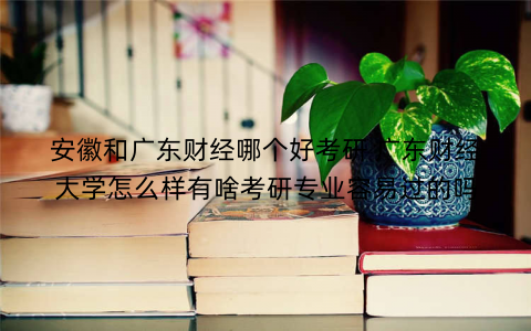 安徽和广东财经哪个好考研 广东财经大学怎么样有啥考研专业容易过的吗