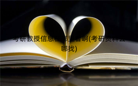 考研教授信息在哪里看啊(考研资料去哪找)