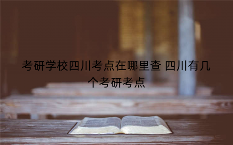 考研学校四川考点在哪里查 四川有几个考研考点