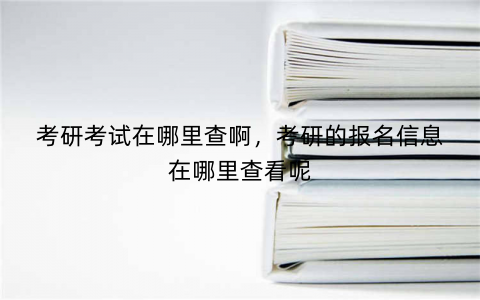 考研考试在哪里查啊，考研的报名信息在哪里查看呢