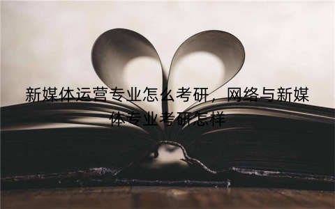 新媒体运营专业怎么考研,网络与新媒体专业考研怎样