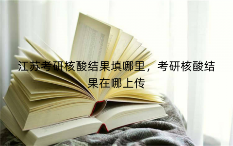 江苏考研核酸结果填哪里,考研核酸结果在哪上传